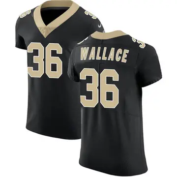Nike Deuce Wallace Men's Elite New Orleans Saints Black Team Color Vapor Untouchable Jersey