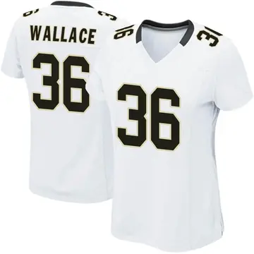 Nike Deuce Wallace Women's Game New Orleans Saints White Jersey