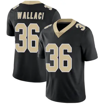 Nike Deuce Wallace Youth Limited New Orleans Saints Black Team Color Vapor Untouchable Jersey