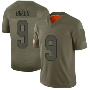 Nike Drew Brees Men's Limited New Orleans Saints Camo 2019 Salute to Service Jersey