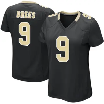 Nike Drew Brees Women's Game New Orleans Saints Black Team Color Jersey