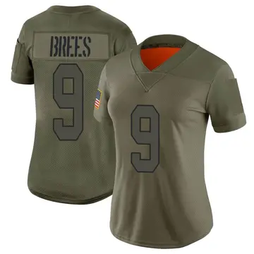 Nike Drew Brees Women's Limited New Orleans Saints Camo 2019 Salute to Service Jersey
