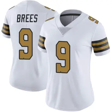 Nike Drew Brees Women's Limited New Orleans Saints White Color Rush Jersey
