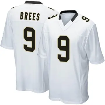 Nike Drew Brees Youth Game New Orleans Saints White Jersey