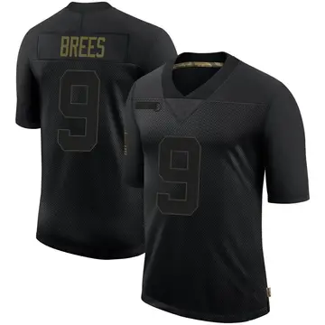 Nike Drew Brees Youth Limited New Orleans Saints Black 2020 Salute To Service Jersey