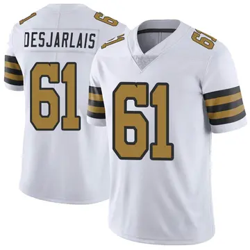 Nike Drew Desjarlais Youth Limited New Orleans Saints White Color Rush Jersey