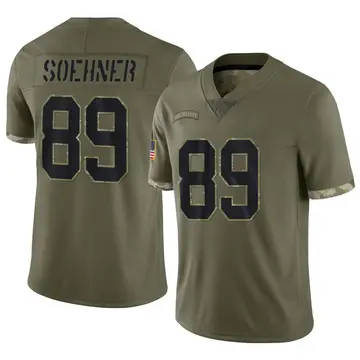 Nike Dylan Soehner Men's Limited New Orleans Saints Olive 2022 Salute To Service Jersey