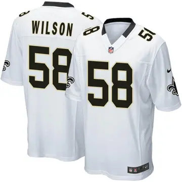 Nike Eric Wilson Men's Game New Orleans Saints White Jersey