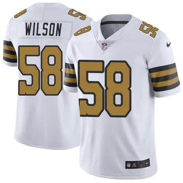 Nike Eric Wilson Men's Limited New Orleans Saints White Color Rush Jersey