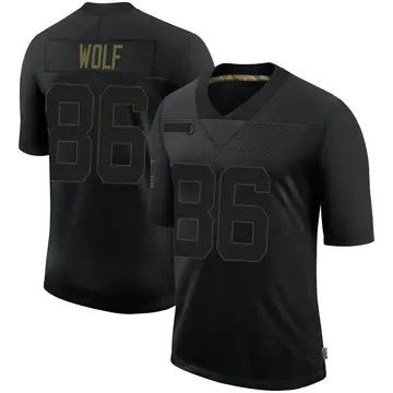 Nike Ethan Wolf Men's Limited New Orleans Saints Black 2020 Salute To Service Jersey