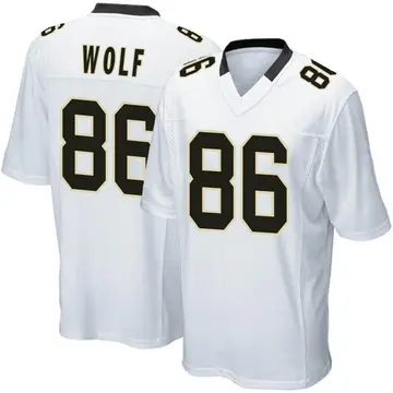 Nike Ethan Wolf Youth Game New Orleans Saints White Jersey