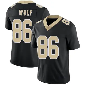 Nike Ethan Wolf Youth Limited New Orleans Saints Black Team Color Vapor Untouchable Jersey