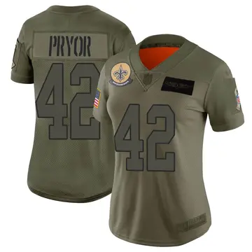 Nike Isaiah Pryor Women's Limited New Orleans Saints Camo 2019 Salute to Service Jersey