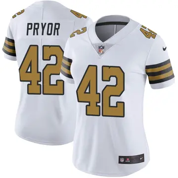Nike Isaiah Pryor Women's Limited New Orleans Saints White Color Rush Jersey