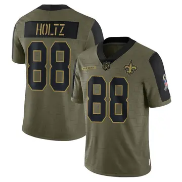 Nike J.P. Holtz Men's Limited New Orleans Saints Olive 2021 Salute To Service Jersey