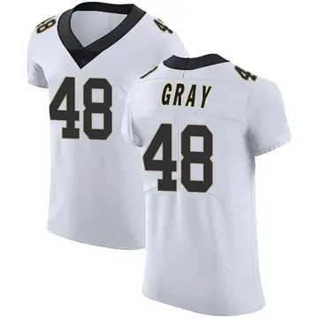 Nike J.T. Gray Men's Elite New Orleans Saints White Vapor Untouchable Jersey