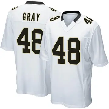 Nike J.T. Gray Men's Game New Orleans Saints White Jersey