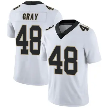 Nike J.T. Gray Men's Limited New Orleans Saints White Vapor Untouchable Jersey