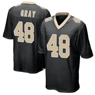Nike J.T. Gray Youth Game New Orleans Saints Black Team Color Jersey