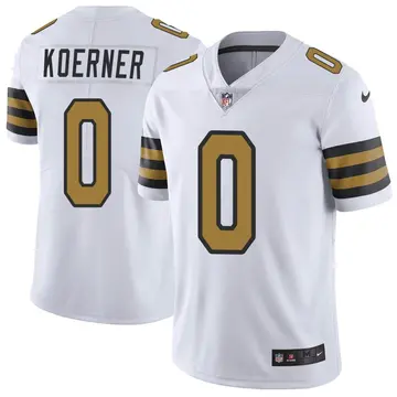 Nike Jack Koerner Youth Limited New Orleans Saints White Color Rush Jersey