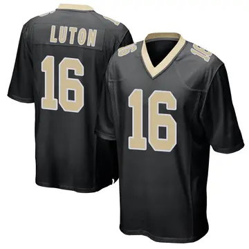 Nike Jake Luton Youth Game New Orleans Saints Black Team Color Jersey