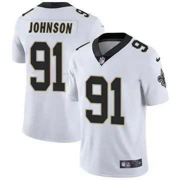 Nike Jaleel Johnson Men's Limited New Orleans Saints White Vapor Untouchable Jersey