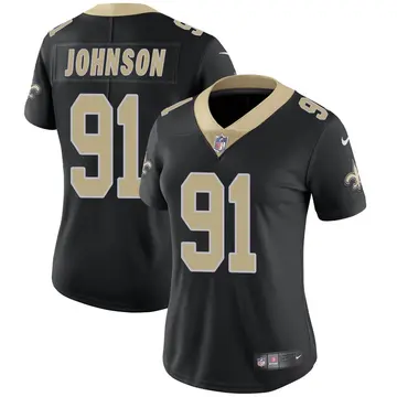 Nike Jaleel Johnson Women's Limited New Orleans Saints Black Team Color Vapor Untouchable Jersey