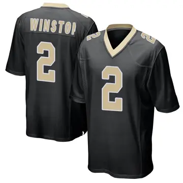Nike Jameis Winston Youth Game New Orleans Saints Black Team Color Jersey