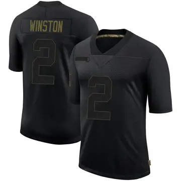 Nike Jameis Winston Youth Limited New Orleans Saints Black 2020 Salute To Service Jersey