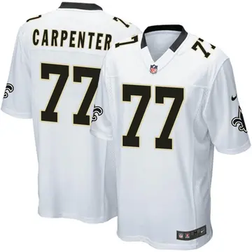 Nike James Carpenter Youth Game New Orleans Saints White Jersey
