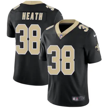 Nike Jeff Heath Men's Limited New Orleans Saints Black Team Color Vapor Untouchable Jersey