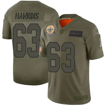 Nike Jerald Hawkins Youth Limited New Orleans Saints Camo 2019 Salute to Service Jersey