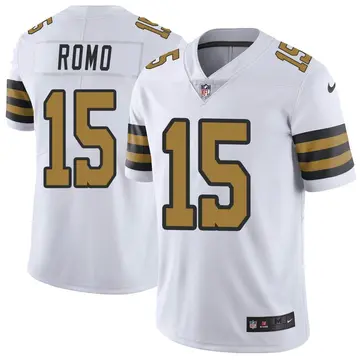 Nike John Parker Romo Men's Limited New Orleans Saints White Color Rush Jersey
