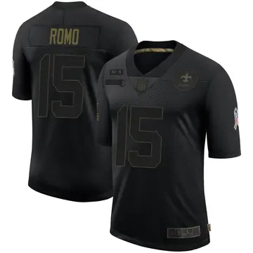 Nike John Parker Romo Youth Limited New Orleans Saints Black 2020 Salute To Service Jersey