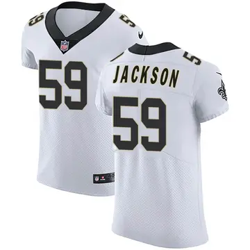Nike Jordan Jackson Men's Elite New Orleans Saints White Vapor Untouchable Jersey