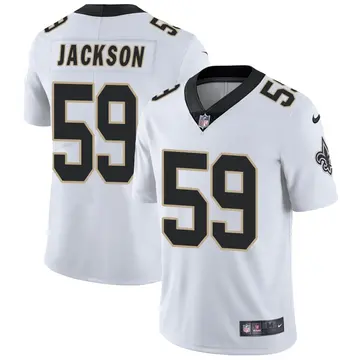 Nike Jordan Jackson Men's Limited New Orleans Saints White Vapor Untouchable Jersey