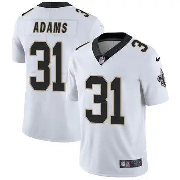 Nike Josh Adams Men's Limited New Orleans Saints White Vapor Untouchable Jersey