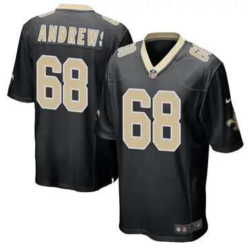 Nike Josh Andrews Youth Game New Orleans Saints Black Team Color Jersey