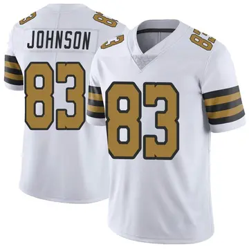 Nike Juwan Johnson Youth Limited New Orleans Saints White Color Rush Jersey