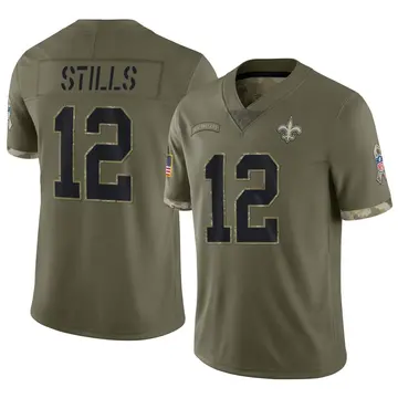 Nike Kenny Stills Men's Limited New Orleans Saints Olive 2022 Salute To Service Jersey