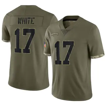 Nike Kevin White Men's Limited New Orleans Saints Olive 2022 Salute To Service Jersey