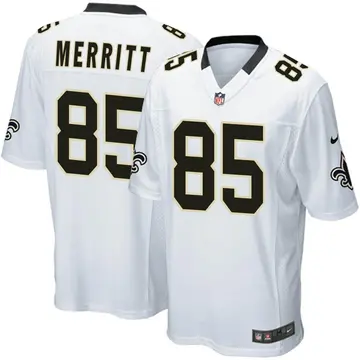 Nike Kirk Merritt Men's Game New Orleans Saints White Jersey