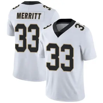 Nike Kirk Merritt Men's Limited New Orleans Saints White Vapor Untouchable Jersey
