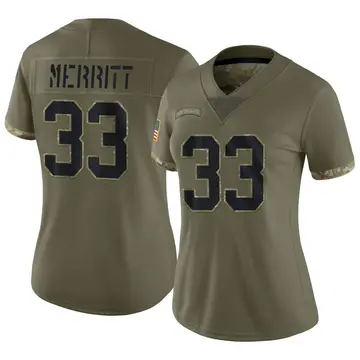 Nike Kirk Merritt Women's Limited New Orleans Saints Olive 2022 Salute To Service Jersey