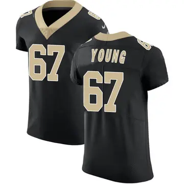 Nike Landon Young Men's Elite New Orleans Saints Black Team Color Vapor Untouchable Jersey