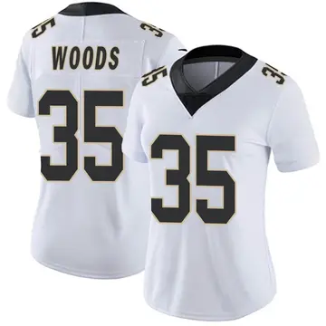 Nike Lawrence Woods Women's Limited New Orleans Saints White Vapor Untouchable Jersey