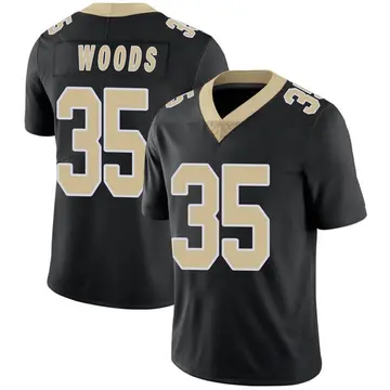 Nike Lawrence Woods Youth Limited New Orleans Saints Black Team Color Vapor Untouchable Jersey