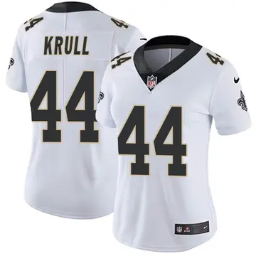 Nike Lucas Krull Women's Limited New Orleans Saints White Vapor Untouchable Jersey