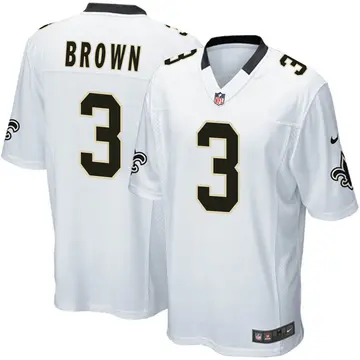 Nike Malcolm Brown Youth Game New Orleans Saints White Jersey