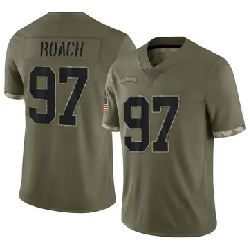 Nike Malcolm Roach Men's Limited New Orleans Saints Olive 2022 Salute To Service Jersey